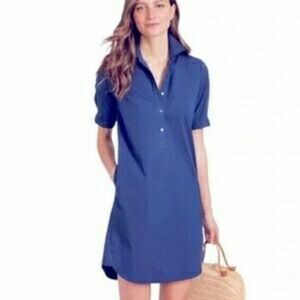 J. McLaughlin Arissa Twill Popover Collared Dress in a Royal Blue Size: